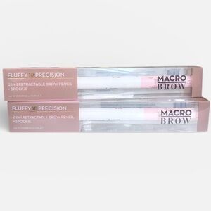 2x Revolution Macro Brow Fluffy 3D Precision 2 in 1 Retractable Pencil-Taupe